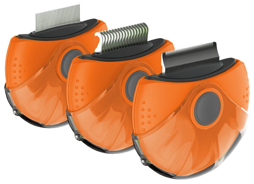Pet Life 'Axler' Triple Rotating Rake Deshedder and Dematting Grooming ...