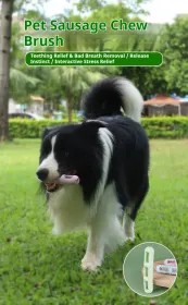 DOG Chew Toys For Teeth Cleaning,Pet Sausage Chew Brush,Pet Chew & Clean Buddy (Option: Pink)