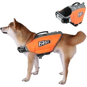 Dog Life Jacket; Reflective Dog Safety Vest Adjustable Pet Life Preserver with Strong Buoyancy and Durable Rescue Handle for Swimming; Surfing; B (size: S)